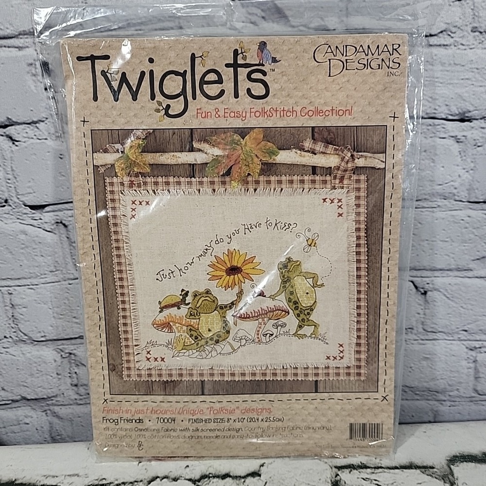 Candamar Designs Twiglets Frog Friends Folkstitch Design Kit 10004 New‎